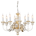 Ideal Lux - Luster na lancu FIRENZE 8xE14/40W/230V prečnik 64 cm bela/zlatna